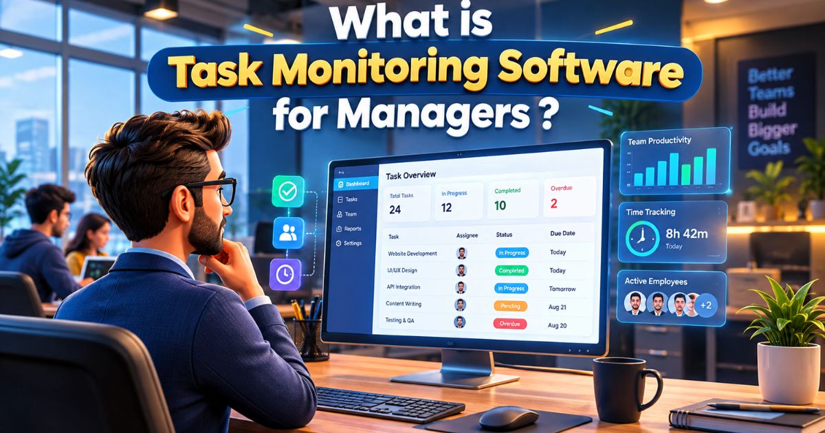 What is task monitoring software for managers?